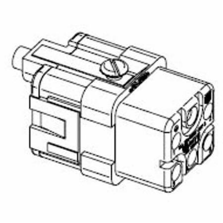 HARTING® 09 12 005 3101 Han® Q Terminal Insert, 5 Positions, 20 to 14 AWG Wire, Crimp/Female Connection, Polycarbonate