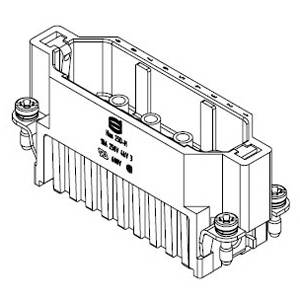 HARTING® 09 21 025 3001 Han D® Terminal Insert, 25 Positions, 26 to 14 AWG Wire, Crimp/Male Connection, Polyamide