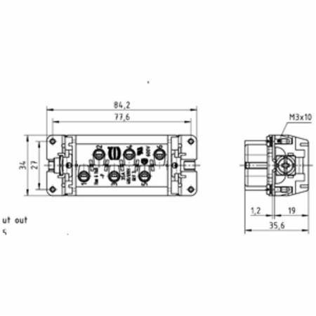 HARTING® 09 31 006 2701 Insert Screw, Polycarbonate
