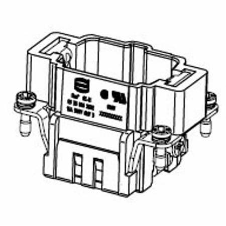 HARTING® 09 33 006 2602 Han E® Terminal Insert, 6 Positions, 20 to 12 AWG Wire, Crimp/Male Connection, Polycarbonate
