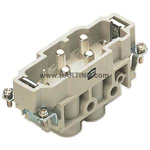 77.5 MM x 42 MM, 830 V, 80 A, Harting Technology Group 09-38-006-2611 Han® 16 B Industrial Connector Insert, Polycarbonate, Male