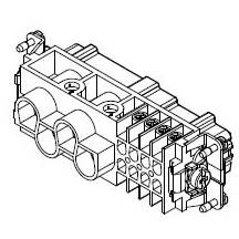 111 MM x 34 MM x 44.2 MM, 400 V, 16/80 A, Harting Technology Group 09-38-012-2701 Han® 24 B Industrial Connector Insert, Polyamide, Female