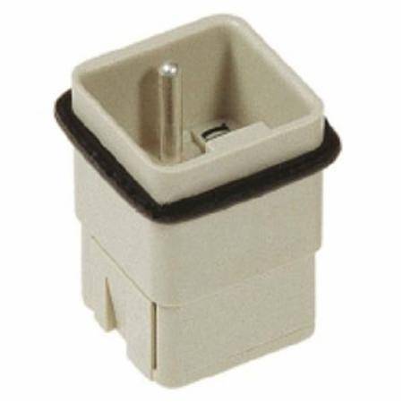 HARTING® 09 12 005 3001 Han® Q Terminal Insert, 5 Positions, 20 to 14 AWG Wire, Crimp/Male Connection, Polycarbonate