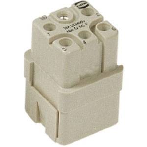 HARTING® 09 12 005 3101 Han® Q Terminal Insert, 5 Positions, 20 to 14 AWG Wire, Crimp/Female Connection, Polycarbonate