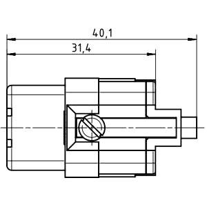 HARTING® 09 12 005 3101 Han® Q Terminal Insert, 5 Positions, 20 to 14 AWG Wire, Crimp/Female Connection, Polycarbonate
