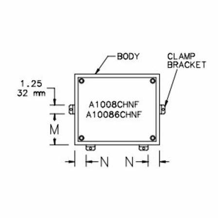 10 x 8 x 4, Hoffman A1008CHNF Wall Mount Enclosure, NEMA 4/12/13/IP66, Steel, 1-Door, Continuous Hinged