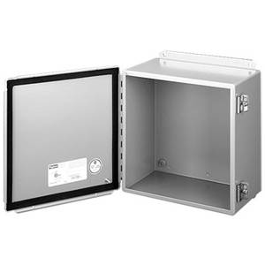 10 x 8 x 4, Hoffman A1008CH Wall Mount Enclosure, NEMA 12/13/IP65, Mild Steel, 1-Door, Continuous Hinged