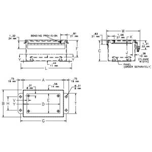 10 x 8 x 4, Hoffman A1008CH Wall Mount Enclosure, NEMA 12/13/IP65, Mild Steel, 1-Door, Continuous Hinged