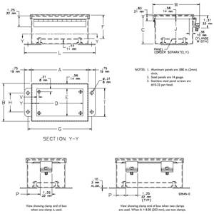 10 x 8 x 4, Hoffman A1008CHAL Wall Mount Enclosure, NEMA 12/13/IP65, Aluminum, 1-Door, Continuous Hinged w/Removable Pin