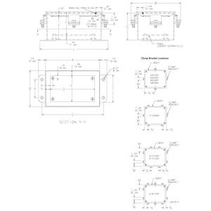 10 x 8 x 4, Hoffman A1008NF Wall Mount Enclosure, NEMA 4/12/13/IP66, Steel, 1-Door, Clamp