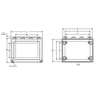 10 x 8 x 6, Hoffman A1086CHQRFGW Wall Mount Enclosure, NEMA 4/4X/12/13/IP66, Molded Fiberglass, 1-Door, Continuous Hinged w/Removable Pin