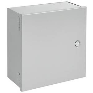 12 x 12 x 6, Hoffman A12N126 Small Hinged Cover Enclosure, NEMA 1/IP30, 16 Gauge Steel, 1-Door