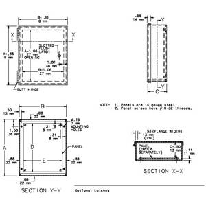 12 x 12 x 6, Hoffman A12N126 Small Hinged Cover Enclosure, NEMA 1/IP30, 16 Gauge Steel, 1-Door
