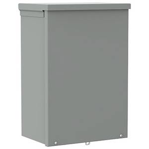 10 x 10 x 4, Hoffman A10R104 Screw Cover Enclosure, NEMA 3R, IP32, Steel, 16/14/12 Gauge, Unflanged, ,1-Door