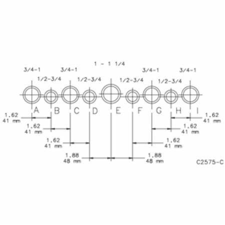 10 x 10 x 4, Hoffman A10R104 Screw Cover Enclosure, NEMA 3R, IP32, Steel, 16/14/12 Gauge, Unflanged, ,1-Door