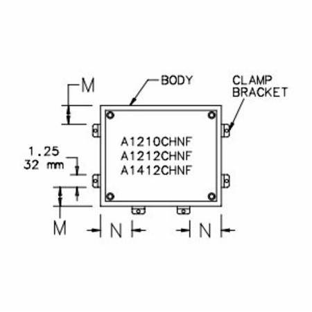 12 x 12 x 6, Hoffman A1212CHNF Wall Mount Enclosure, NEMA 4/12/13/IP66, Steel, 1-Door, Continuous Hinged