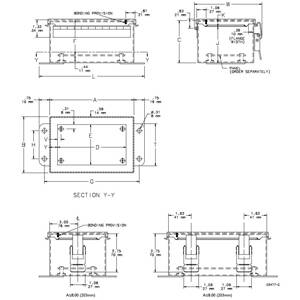 6 x 6 x 4, Hoffman A606CHQR Continuous Hinge Junction Box, NEMA 12/13/IP65, 16 Gauge Steel, 1-Door
