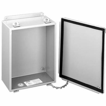12 x 12 x 6, Hoffman A12126LP Wall Mount Enclosure, NEMA 12/13, Steel, 14 Gauge