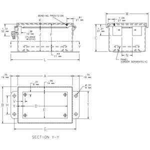 12 x 12 x 6, Hoffman A12126LP Wall Mount Enclosure, NEMA 12/13, Steel, 14 Gauge