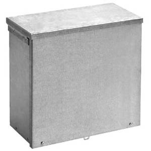 12 x 12 x 4, Hoffman A12R124GV Screw Cover Enclosure, NEMA 3R, IP32, Steel, 16/14 Gauge