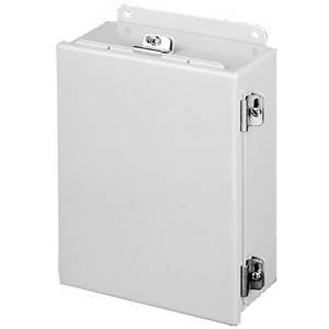 16 x 14 x 8, Hoffman A16148CHNF Wall Mount Enclosure, NEMA 4/12/13, Steel, 14 Gauge