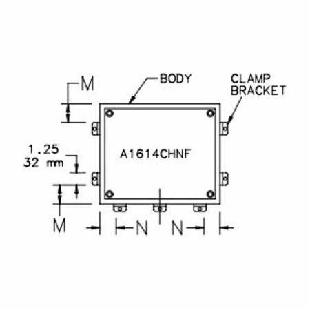 16 x 14 x 6, Hoffman A1614CHNF Wall Mount Enclosure, NEMA 4/12/13/IP66, Steel, 1-Door, Continuous Hinged