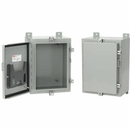 20 x 16 x 8, Hoffman A20H20BLP Wall Mount Enclosure, NEMA 3/4/12/13/IP66, Mild Steel, 1-Door, Continuous Hinged w/Removable Pin