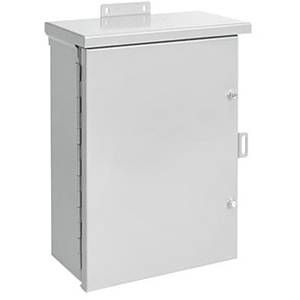 18 x 18 x 6, Hoffman A18R186HCR Hinged Cover Enclosure, NEMA 3R/IP32, Steel, 1-Door, Continuous Hinged
