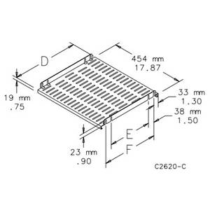 Pentair A19SH6 Rack Mount Fixed Shelf