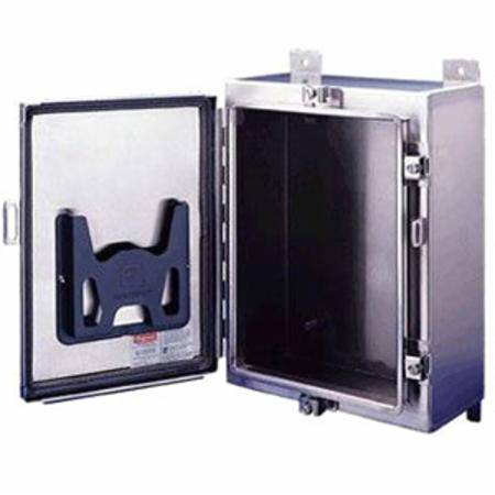 20 x 16 x 6, Hoffman A201606LPEMCSS Continuous Hinge Enclosure, NEMA 4X/, 304 Stainless Steel, 1-Door, 0