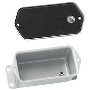 4 Diameter x 2 x 2, Hoffman A402DSC Screw Cover Junction Box, NEMA 4/6/12/13, IP67, Steel, 16 Gauge, flanged, 1-Door, Contoured