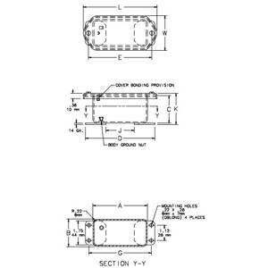 4 Diameter x 4 Diameter x 2.62, Hoffman A404DSC Screw Cover Junction Box, NEMA 4/6/12/13, IP67, Steel, 16 Gauge, flanged, 1-Door, Contoured