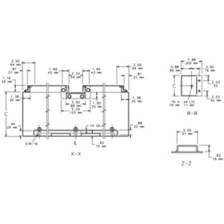 62.06 x 48.06 x 18.06, Hoffman A62H4818LP3PT Floor Mount Enclosure, NEMA 3/4/12/13/IP66, 12 Gauge Steel, 2-Door