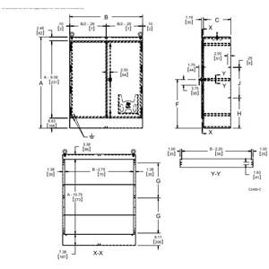 72.06 x 48.06 x 18.06, Hoffman A724818FSD Freestanding Enclosure, NEMA 12/IP55/65, 12 Gauge Steel, 2-Door