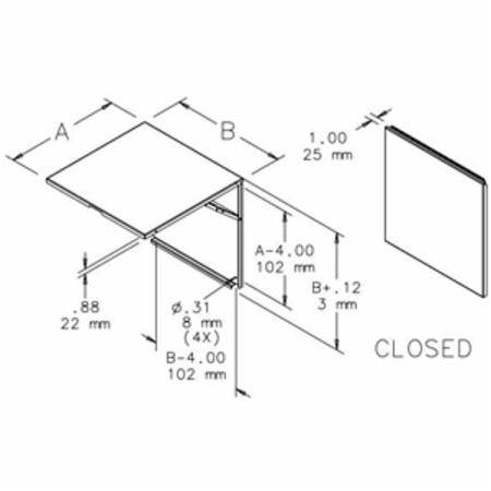 Pentair ACSHELF1818SS Enclosure Folding Shelf