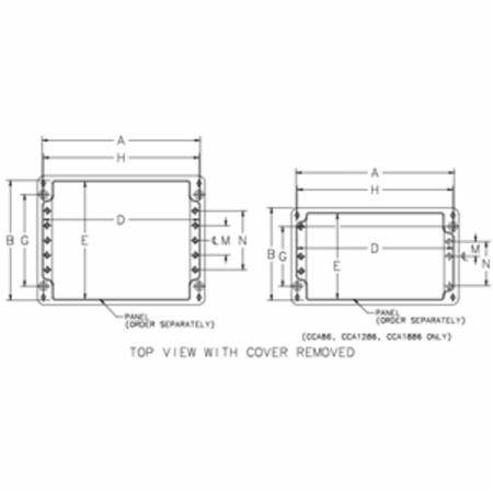 6.3 x 6.3 x 3.54, Hoffman CCA16169 COMPACT™ Compact Enclosure, NEMA 4/4X/12/13/IP66, Cast Aluminum, 1-Door