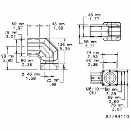 Pentair CCS2FECLG COMPACT™ Enclosure Pendant Arm Flange Elbow Coupling