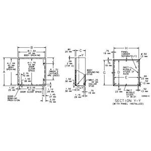 30 x 30 x 8, Hoffman CSD30308SS CONCEPT™ Wall Mount Enclosure, NEMA 3R/4/4X/12/13/IP66, 304 Stainless Steel, 1-Door, Hinged w/Removable Pin