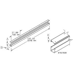 3" x 3" x 120" Pentair CTS33120SS Cable Tray Section