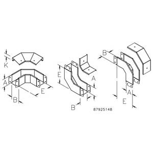 2" x 2" Pentair CT22EFC90SS Cable Tray Front Elbow Cover