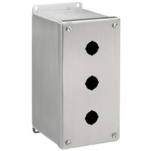 30.5 MM, 1-Hole, Hoffman E1PBXSS Pushbutton Enclosure, Extra Deep, NEMA 12/13, IP65, 16 Gauge 304 Stainless Steel