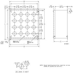 30.5 MM, 1-Hole, Hoffman E1PBXSS Pushbutton Enclosure, Extra Deep, NEMA 12/13, IP65, 16 Gauge 304 Stainless Steel