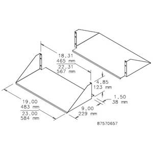 Pentair ESHD19 Double-Sided Rack Shelf