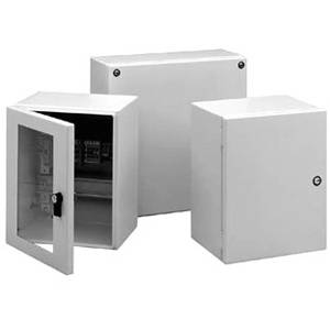 11.81 x 9.84 x 5.91, Hoffman LHC302515 INLINE™ Hinged Door Enclosure, NEMA 4/12/IP66, 16 Gauge Steel, 1-Door