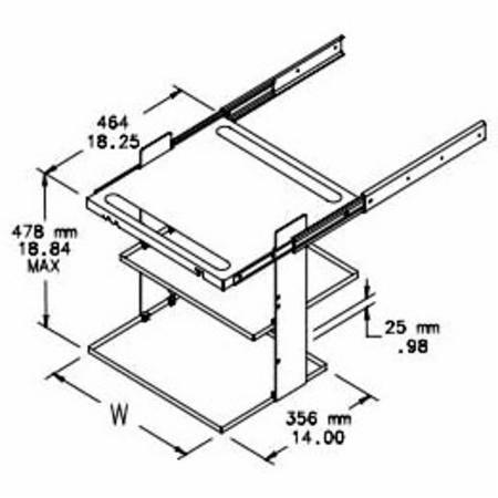 Pentair PPSH66 Modular Enclosure Printer Shelf