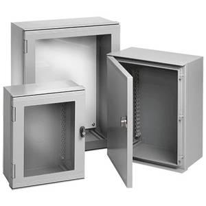 24.61 x 24.09, Hoffman UU606030W ULTRX™ Wall Mount Enclosure, NEMA 3/3R/4/4X/12/13/IP66, Compression Molded Fiberglass, 1-Door, Hinged