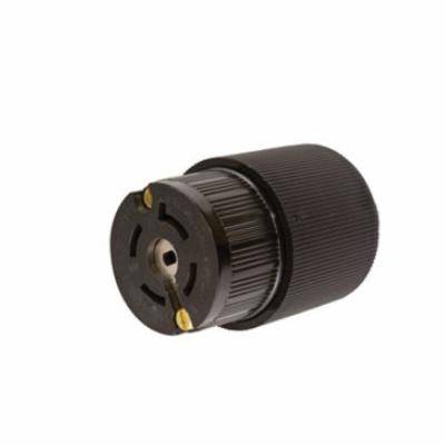 Hubbell® Twist-Lock® Variload® HBL45135 Grounding Connector, 600 VAC/250 VDC, 30 A, 4 Poles, 5 Wires, Black