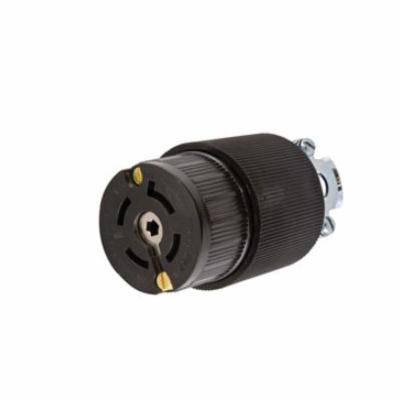 Hubbell® Twist-Lock® Variload® HBL45335 Grounding Connector, 600 VAC/250 VDC, 30 A, 4 Poles, 5 Wires, Black