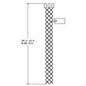 24" Mesh, Hubbell Incorporated 01304013 Cable Splicing Grip, 4400 Lb Breaking Strength