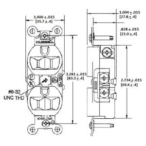 EATON Arrow Hart™ Eaton Wiring Devices 5262B Duplex Tamper/Weather-Resistant Straight Blade Receptacle, 125 VAC, 15 A, 2 Poles, 3 Wires, Brown